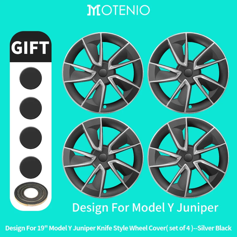 MOTENIO Tesla Model Y Turbine Wheel Cap Set For Hubs