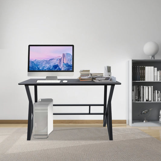 120x60cm/140x60cm K-shaped legs Computer Desk Home Office Writing Desk Ergonomic Student Writing Desk Gaming Desk 110 lbs Load-bearing