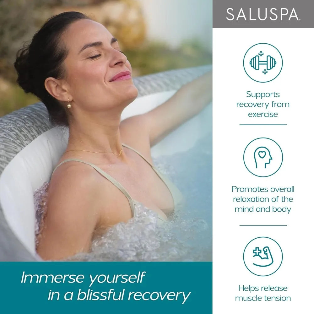 SaluSpa Portable Inflatable Hot Tub Featuring 120 Relaxing Airjet Bubbles
