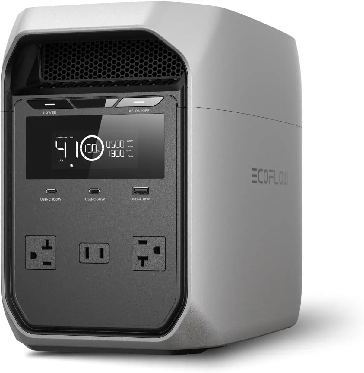 Delta 3 Classic Power Station, 1024Wh LiFePO4, 1800W AC/100W USB-C, fast charge for home, camping & RV