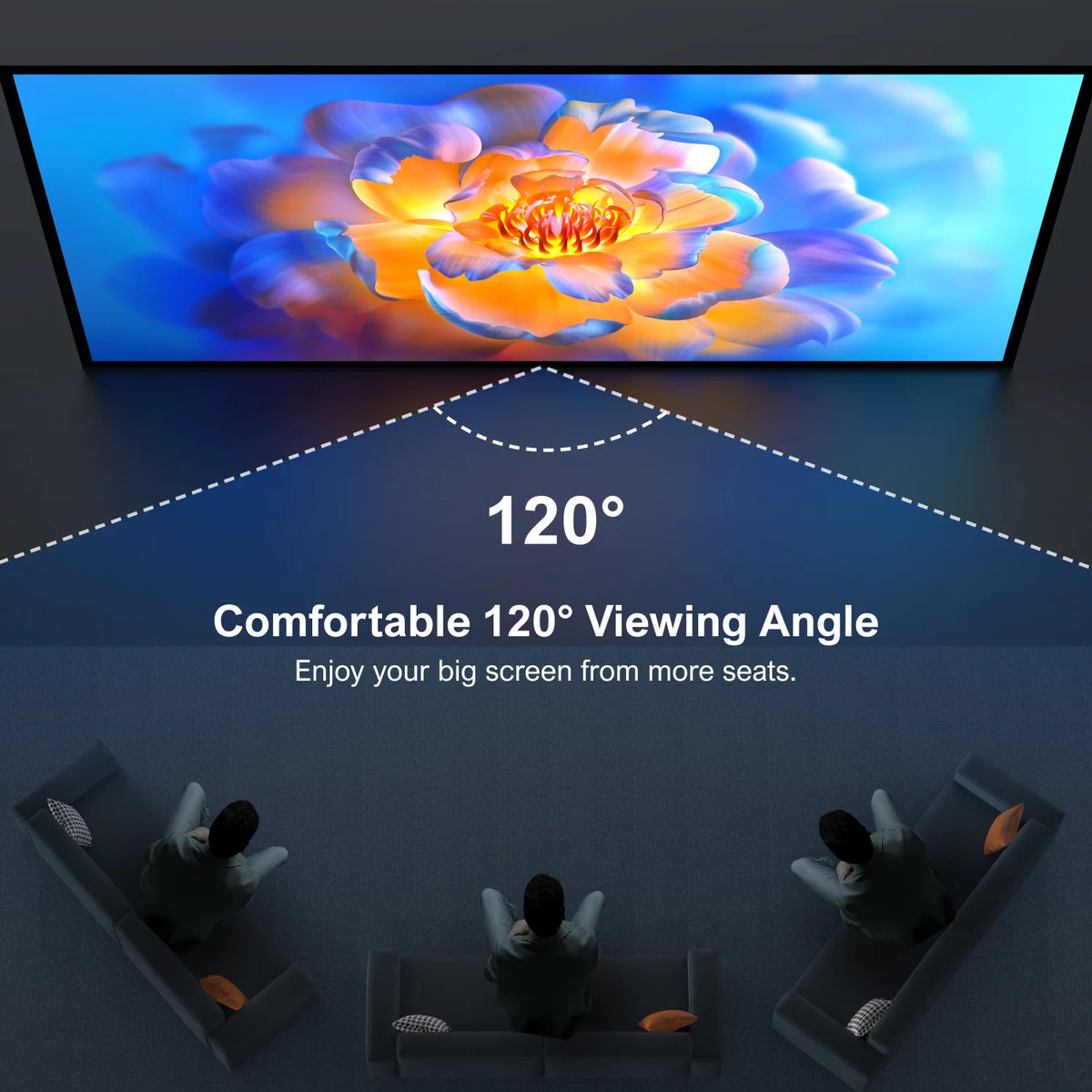 Ultimea 100 Inch Portable ALR Projector Screen 4K HD