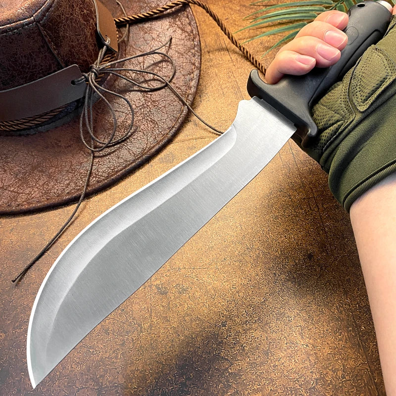 Stainless steel camping knife - Outdoor hiking knife, climbing knife, fishing knife, men's knife, with safety guard handle