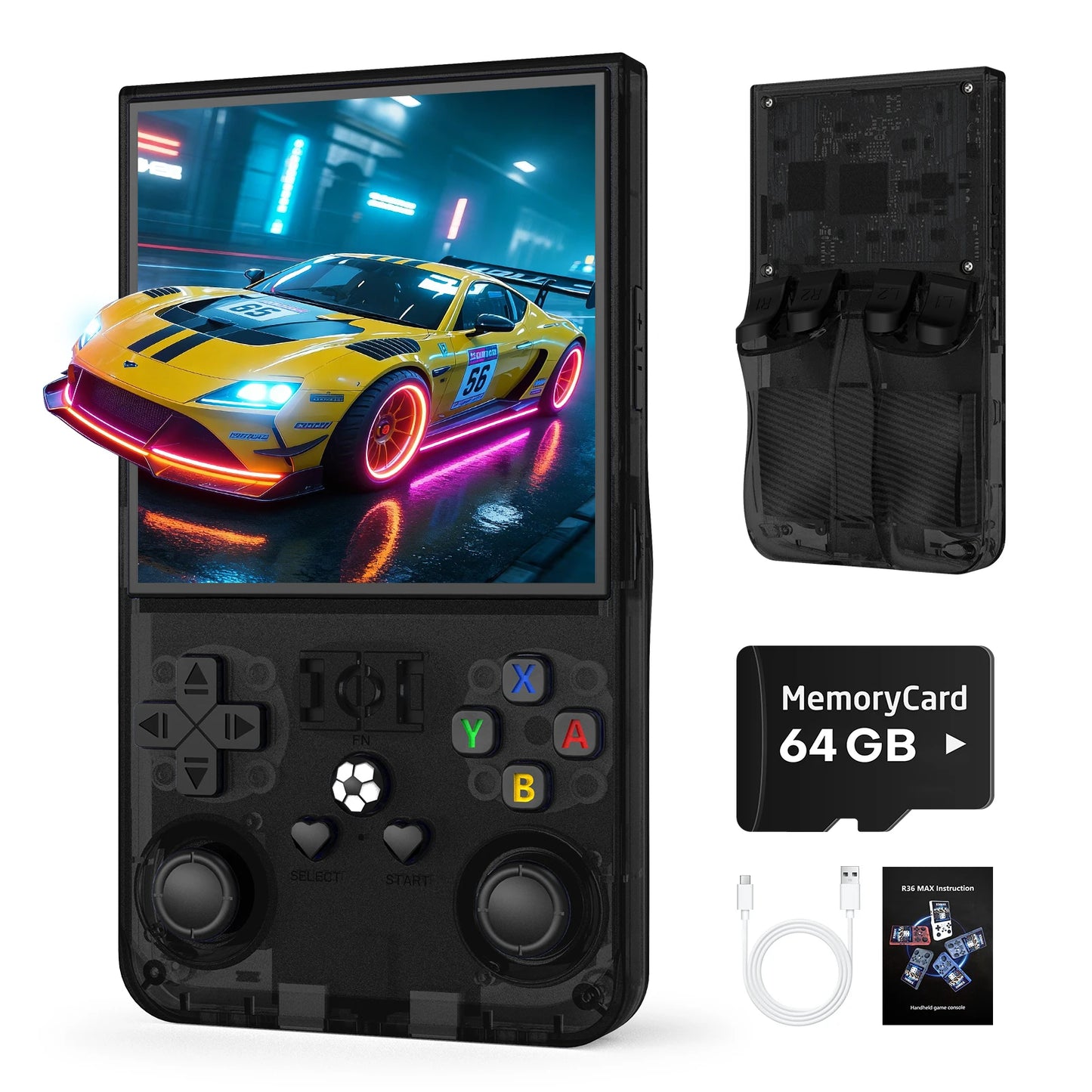 R36MAX Retro Handheld Game Console RK3326 CPU Linux System 4 Inch IPS Screen R36MAX Portable Pocket Video Game Player Boy Gifts