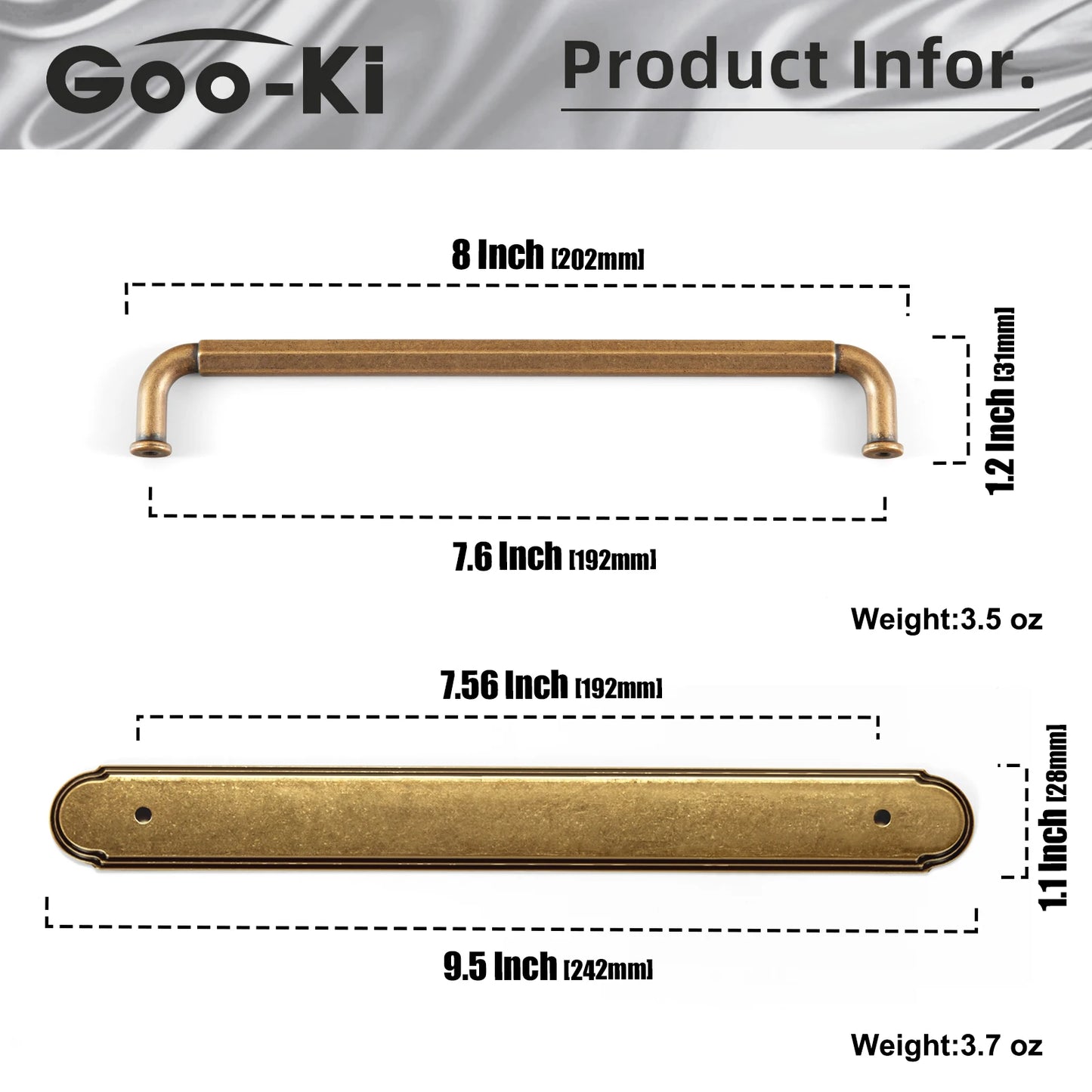 5 Inch （128mm） Hole Center Cabinet Pulls Antique Brass Zinc Alloy Kitchen Drawer Pulls Dresser Knobs Drawer Handles Hardware