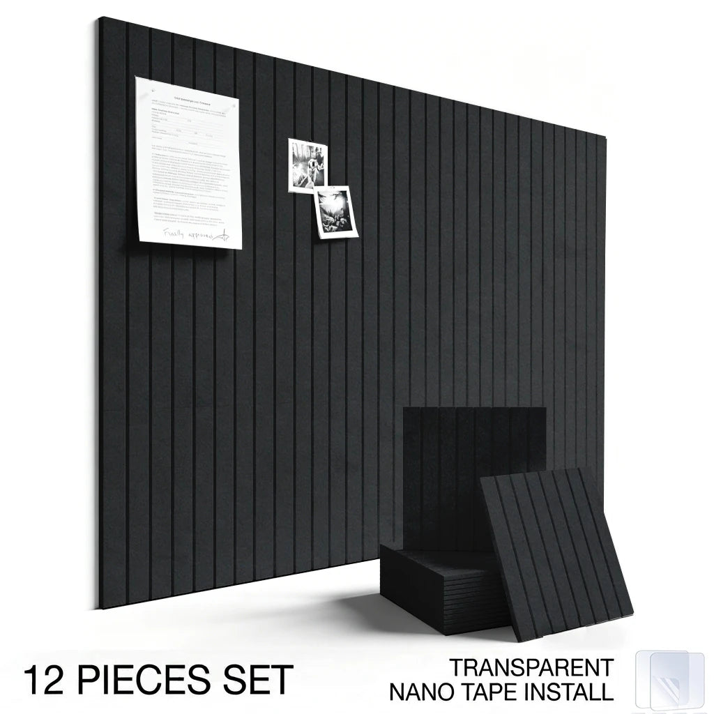 6/12PCS Felt Wall Panel Stickers Decorative Bulletin Board for Photo Display Living Room Bedroom TV Background Wall Home Decor School Decor