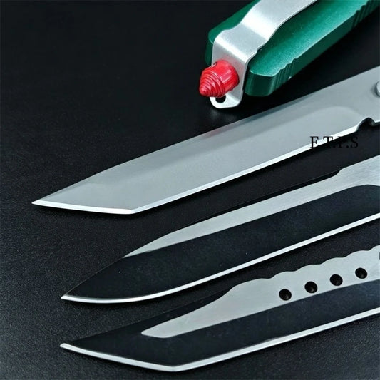 Green Mic Hunter Pocket Folding EDC Knife 440C Steel Blade Zinc Alloy Handles Outdoor Camping Survival Multi-purpose Tools