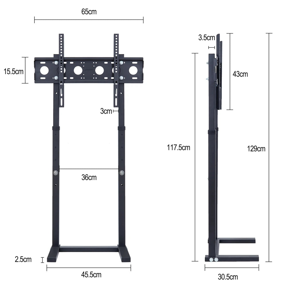 UNHO höhenverstellbarer mobiler TV-Ständer, geeignet für 32-85-Zoll-LED-LCD-Bildschirm, porenfreie Installation, kompatibel mit Panel-TV, Spielmonitorständer, VESA-Standard 600 × 400 mm, maximale Tragfähigkeit 40 kg / 8