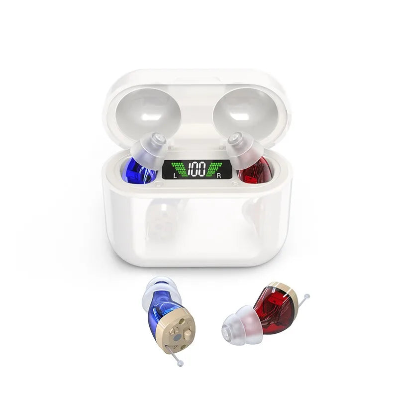 ITE Elderly Hearing Aid Rechargeable Deaf Digital Display The Listening Device Wireless Hearing Amplifier Invisible Hearing Aids