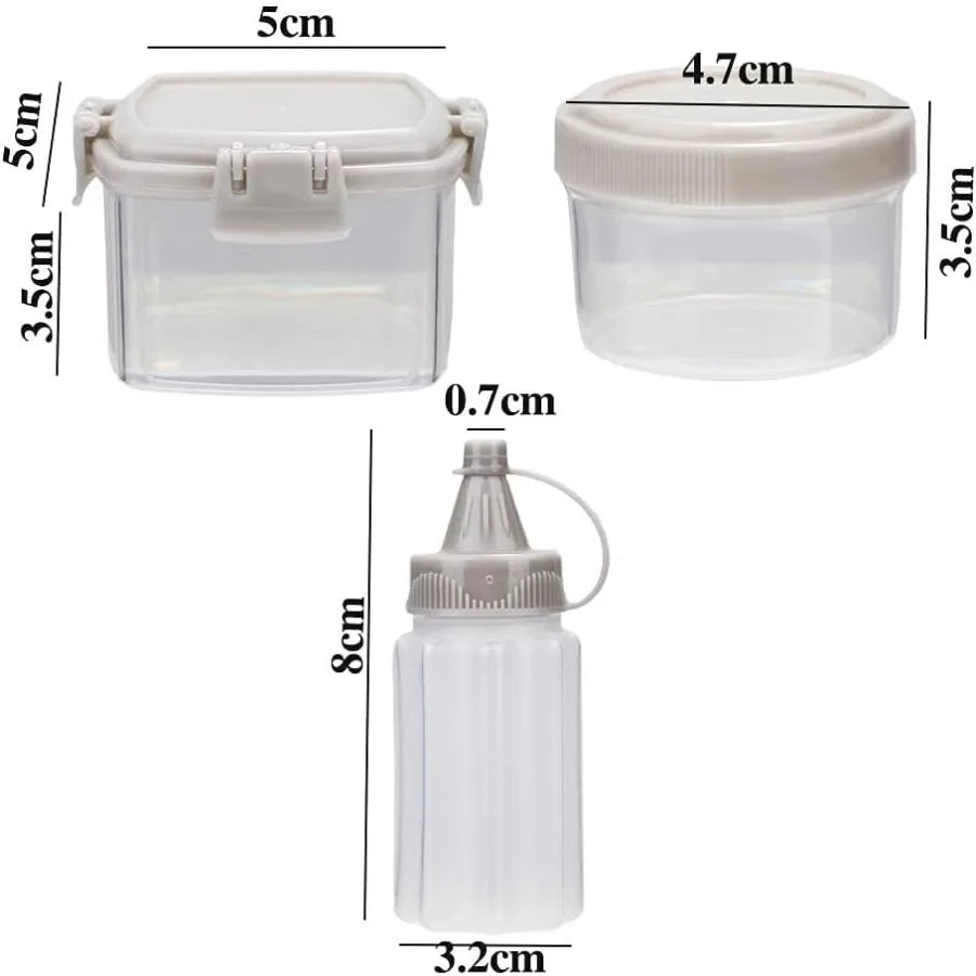 4pcs Mini Jam Squeeze Bottle Jar Sae Seasoning Box with Lid Squeeze Bottle Portable PP en Easy Clean Spices Storage Container