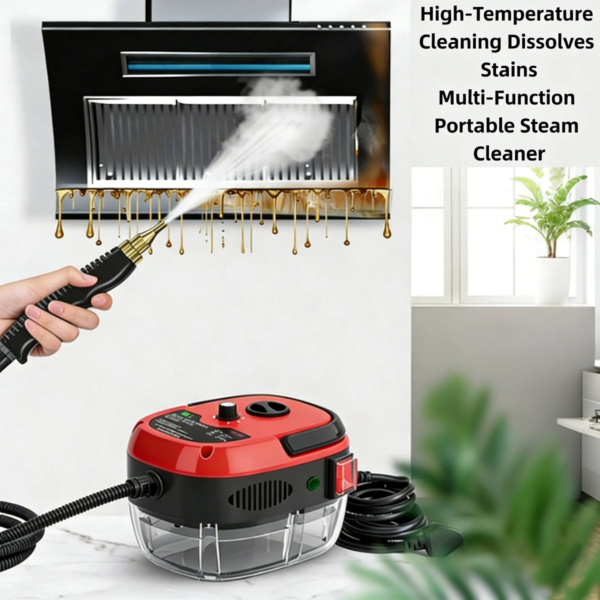 Portable High Pressure Steam Cleaner With Multi Nozzles For Cleaning