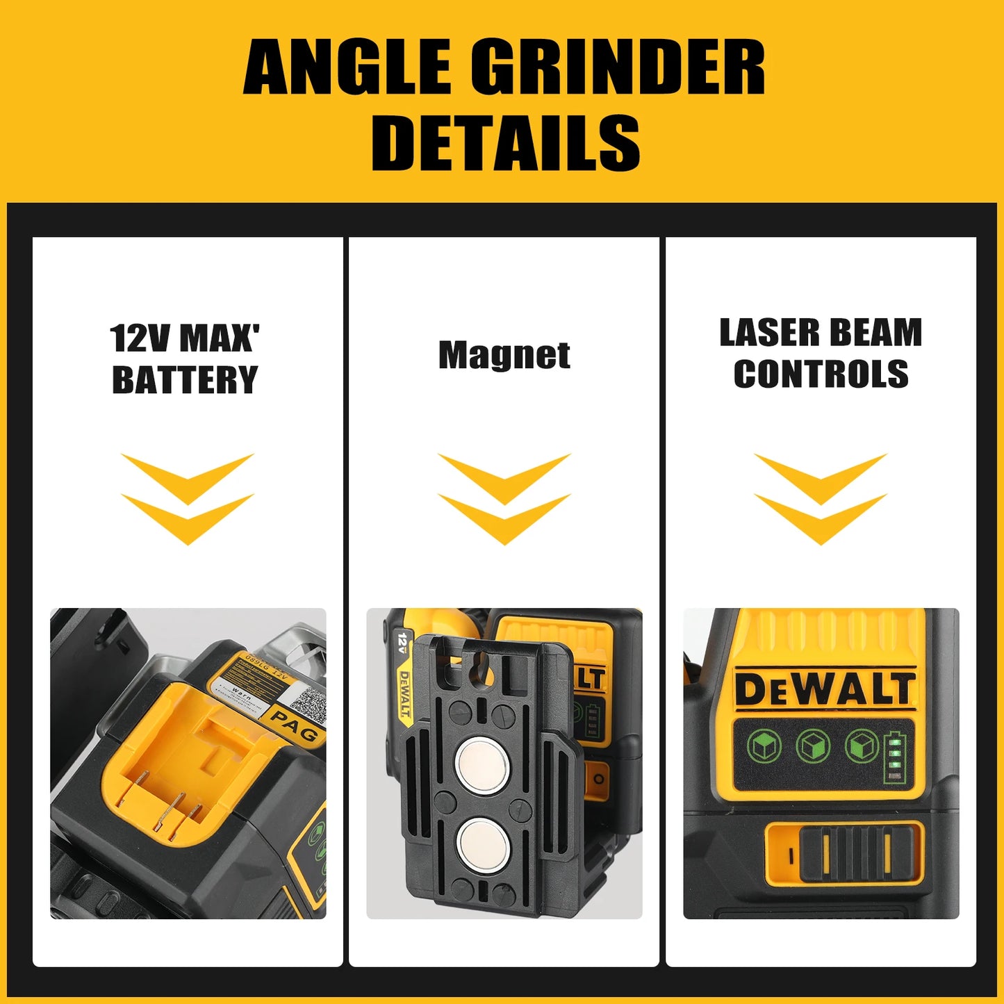 2026 Dewalt DW089LG 12V Green Laser Level, 12 Line 3-Sided 360° Vertical & Horizontal for Indoor Outdoor Project Lithium