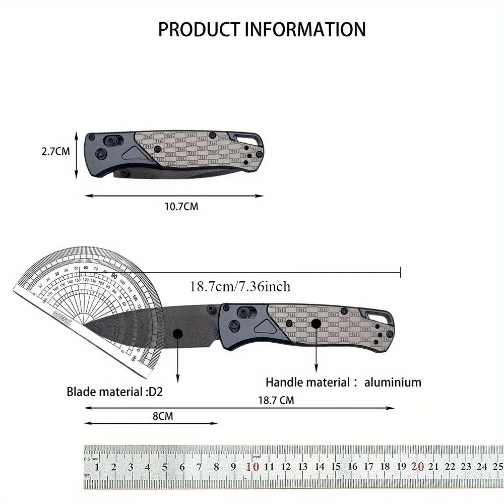 With Safety Lock Bugout AXIS EDC Pocket Knives D2 Blade Aluminum Handle Folding Outdoor Knife Camping Hunting Multitool Gifts