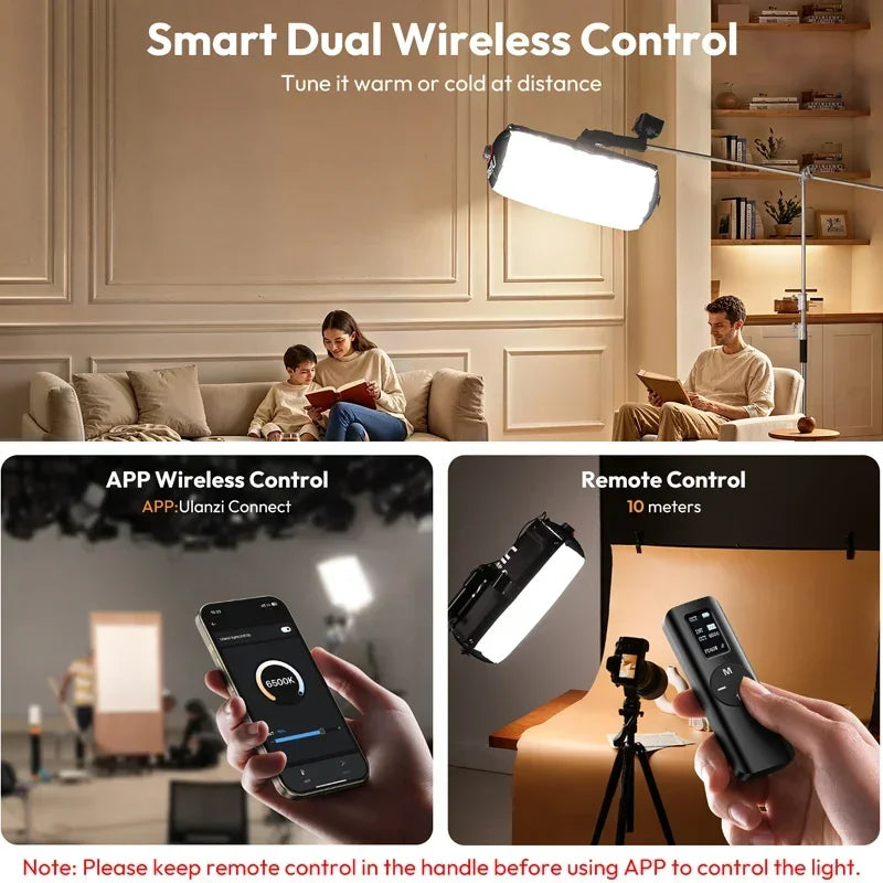 Ulanzi AL60 AL120 68W 136W Inflatable Air Tube Light APP Control LED Light 2700K-6500K Bi-Color Handheld Light for Photography