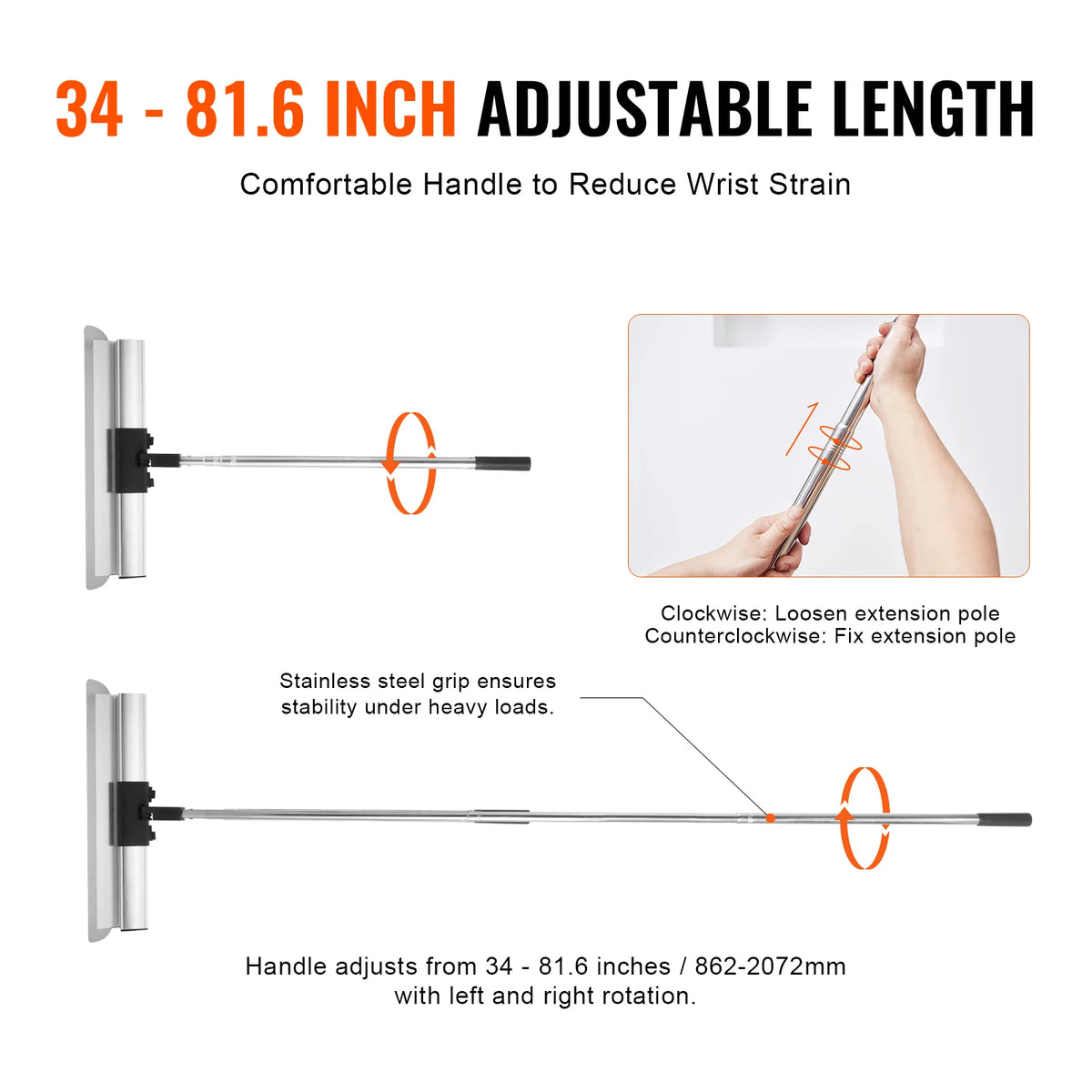 Professional Drywall Skimming Blade Set With Extension Handle