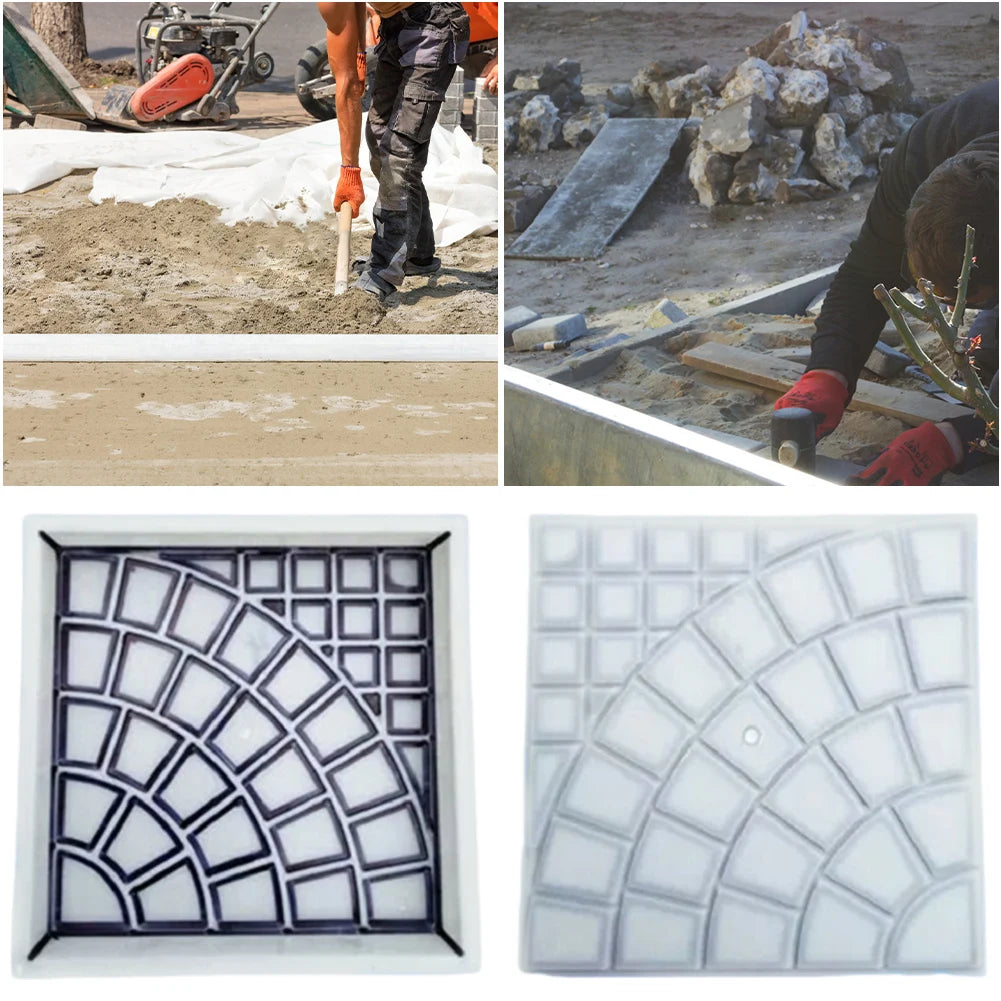 Plastic Garden Pavement Road Paving Brick Mould Reusable DIY Garden Path Concrete Brick Mold for Sidewalk Walkway Path Patio