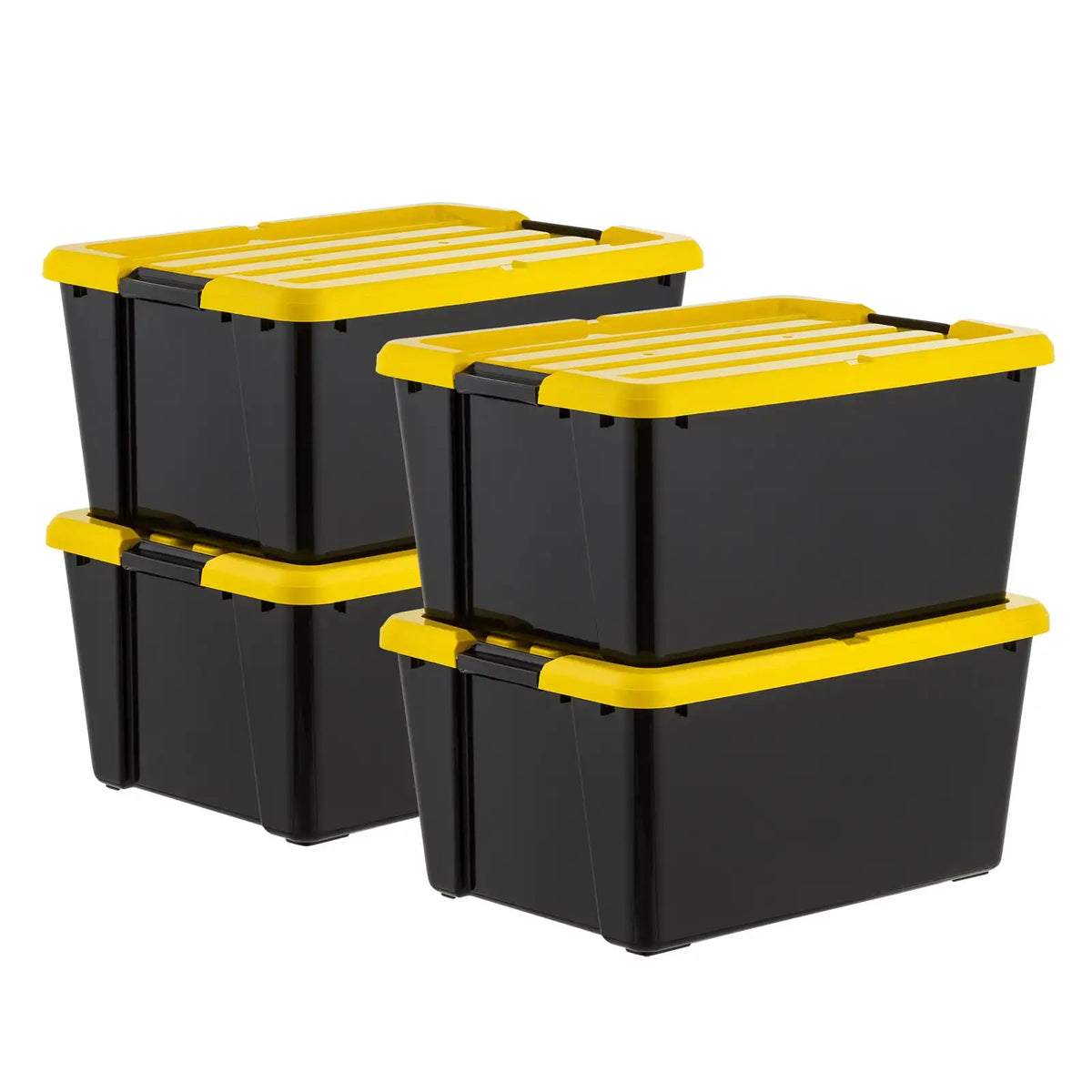 Stackable Plastic Storage Containers With Lids For Home Organization Essentials