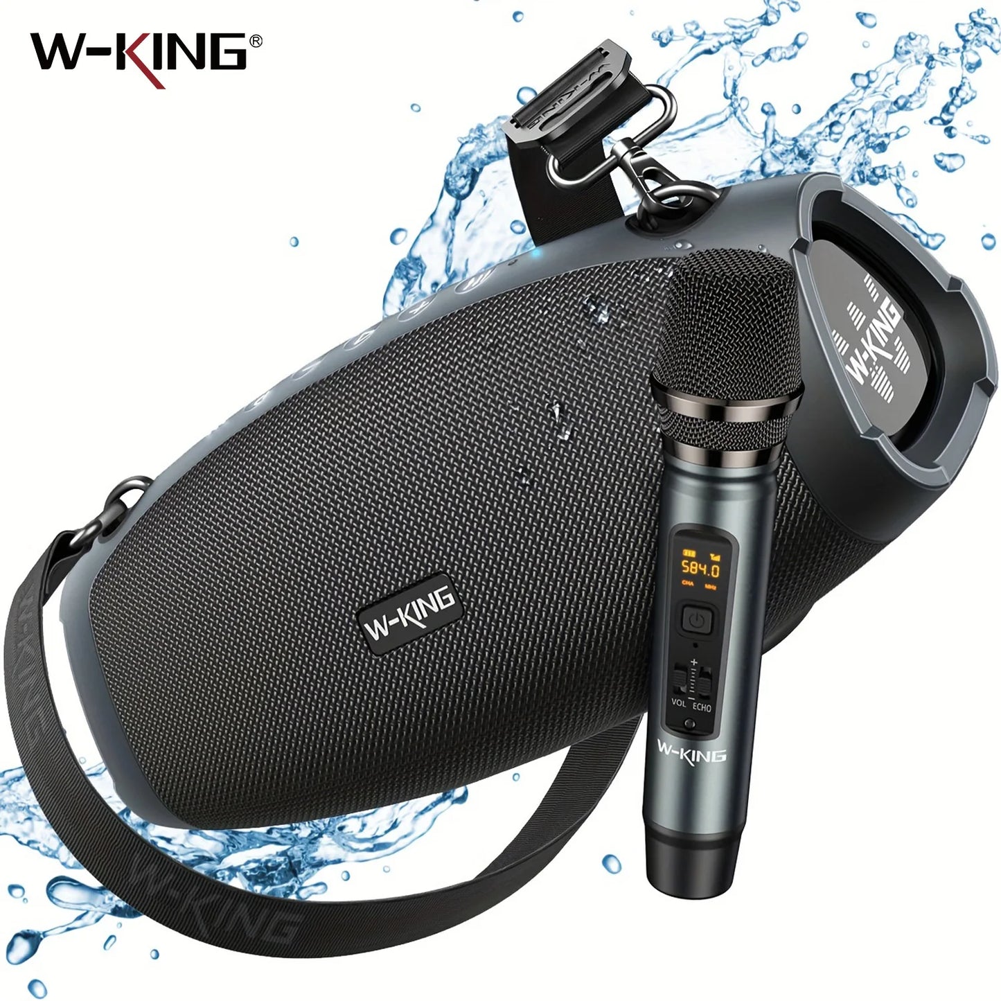 W King X10mic 120 Watt Portable Waterproof Bluetooth Speaker With Microphone