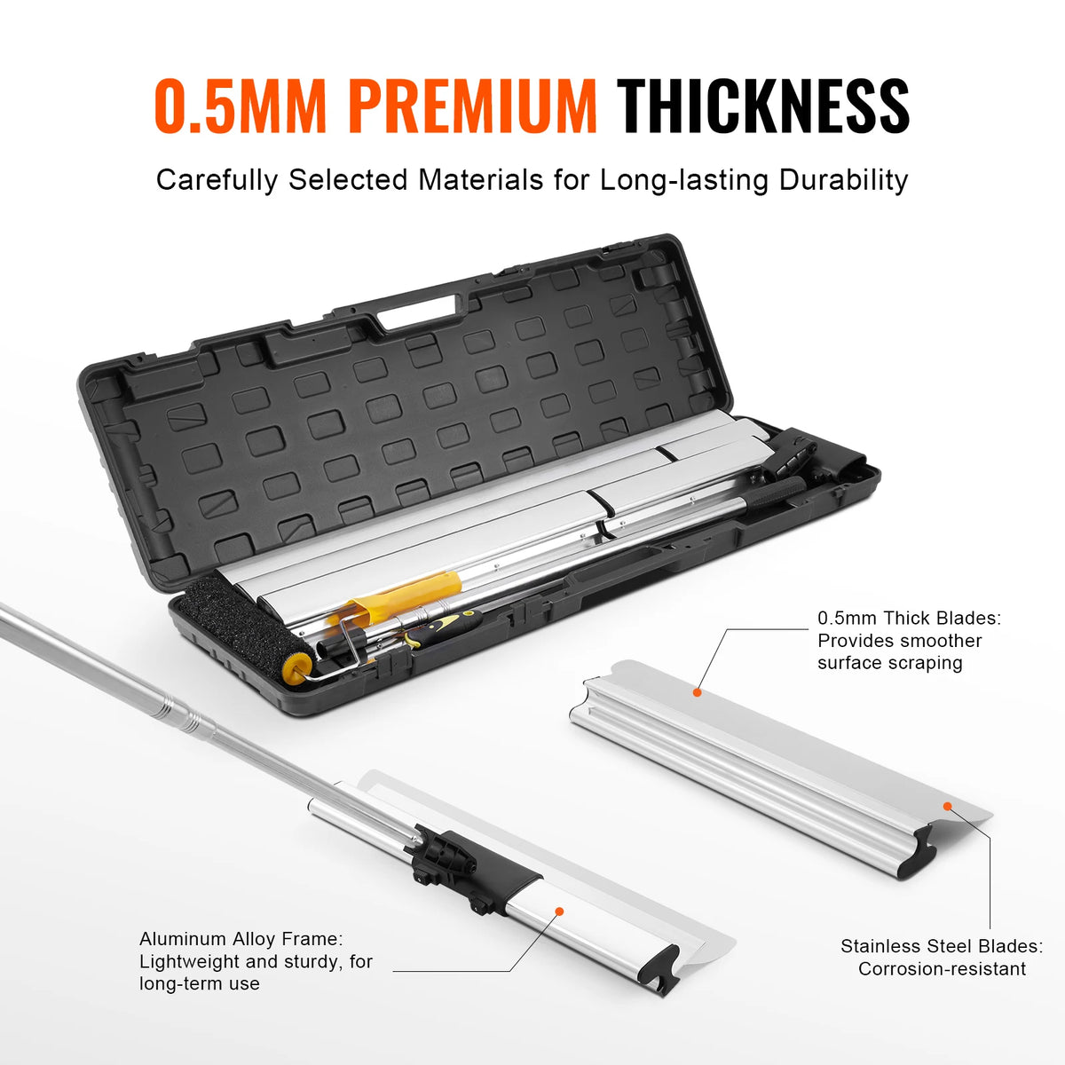 Professional Drywall Skimming Blade Set With Extension Handle