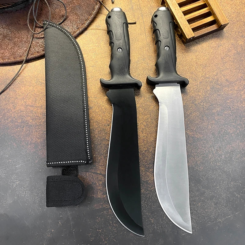 Stainless steel camping knife - Outdoor hiking knife, climbing knife, fishing knife, men's knife, with safety guard handle