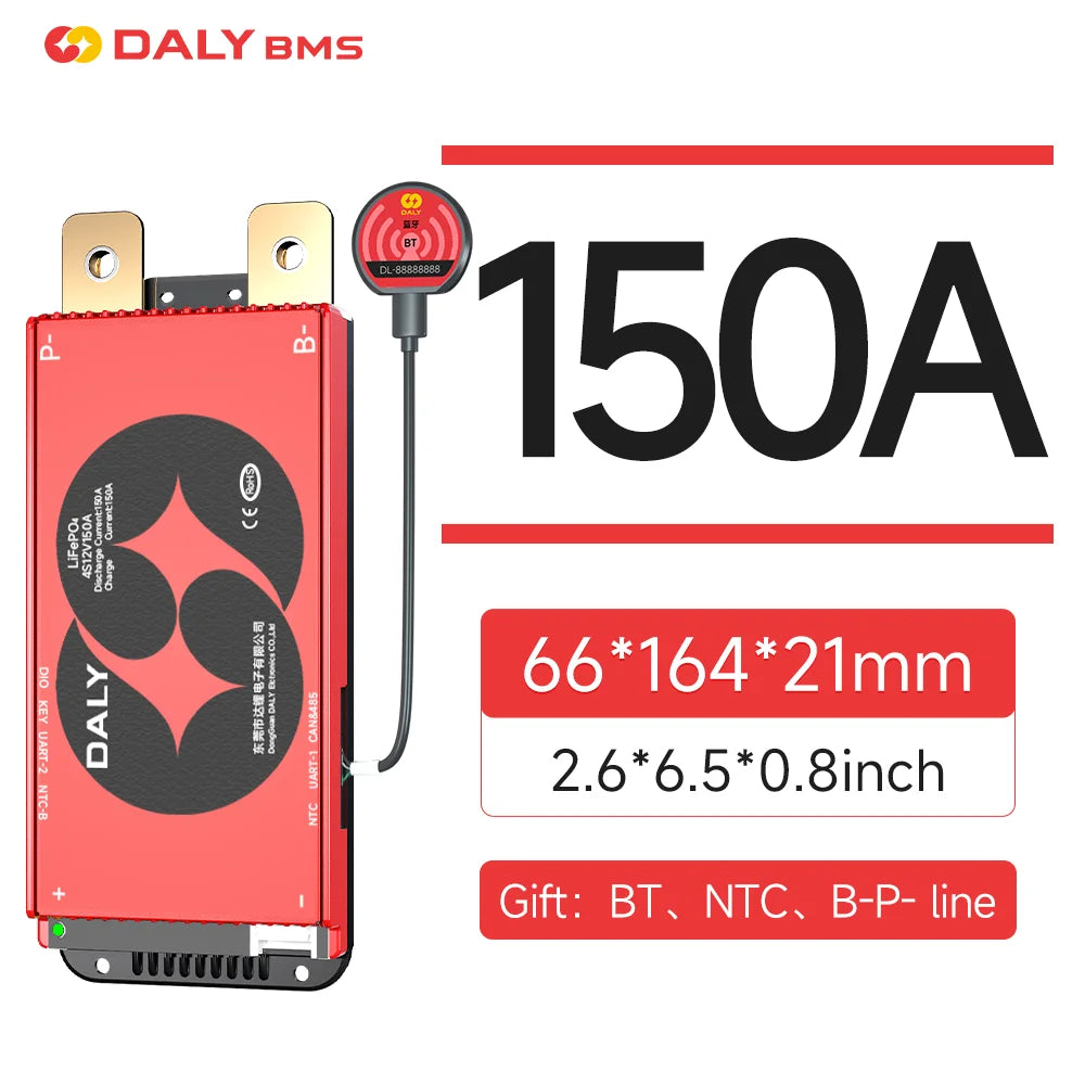 Daly BMS 4S lifepo4 12V 8S 24V BMS 16S 48V lifepo4 40A 60A 100A 150A 200A 250A 300A 400A 500A RS485 CAN for Victron Deye Pylon