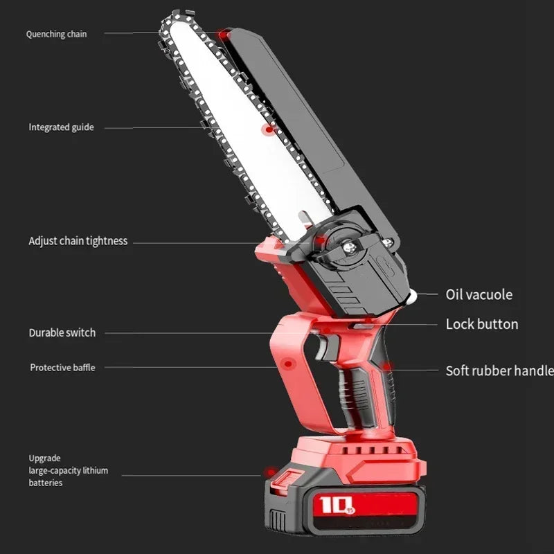 Portable XMSJ Brushless Electric Chainsaw 8 Inch