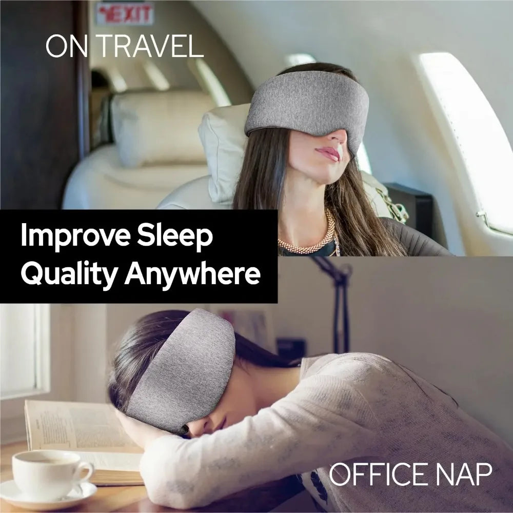Adjustable Light Blocking Sleep Eye Mask For Travel And Comfort