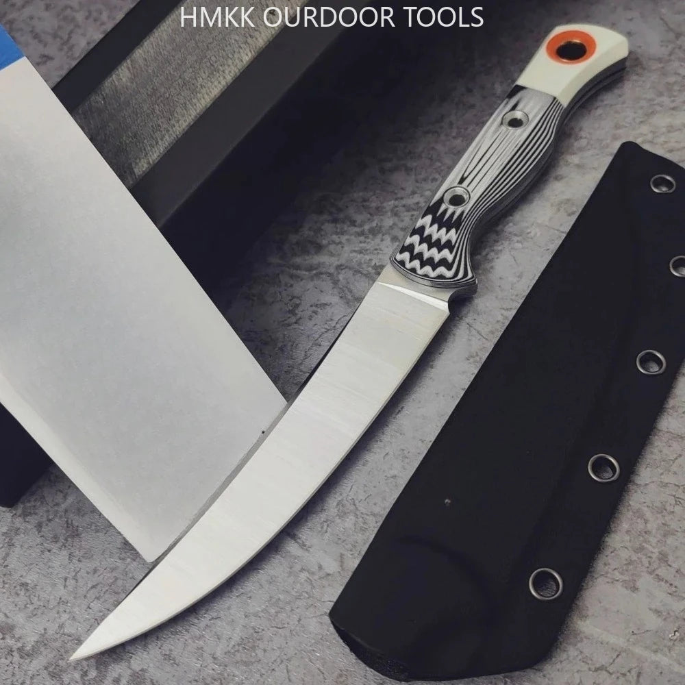 Straight Knife Jungle 15500 Fixed Blade Knife D2 Blade G10 Handle Outdoor Knife EDC Camping Adventure Tool with Sheath Hand Tool