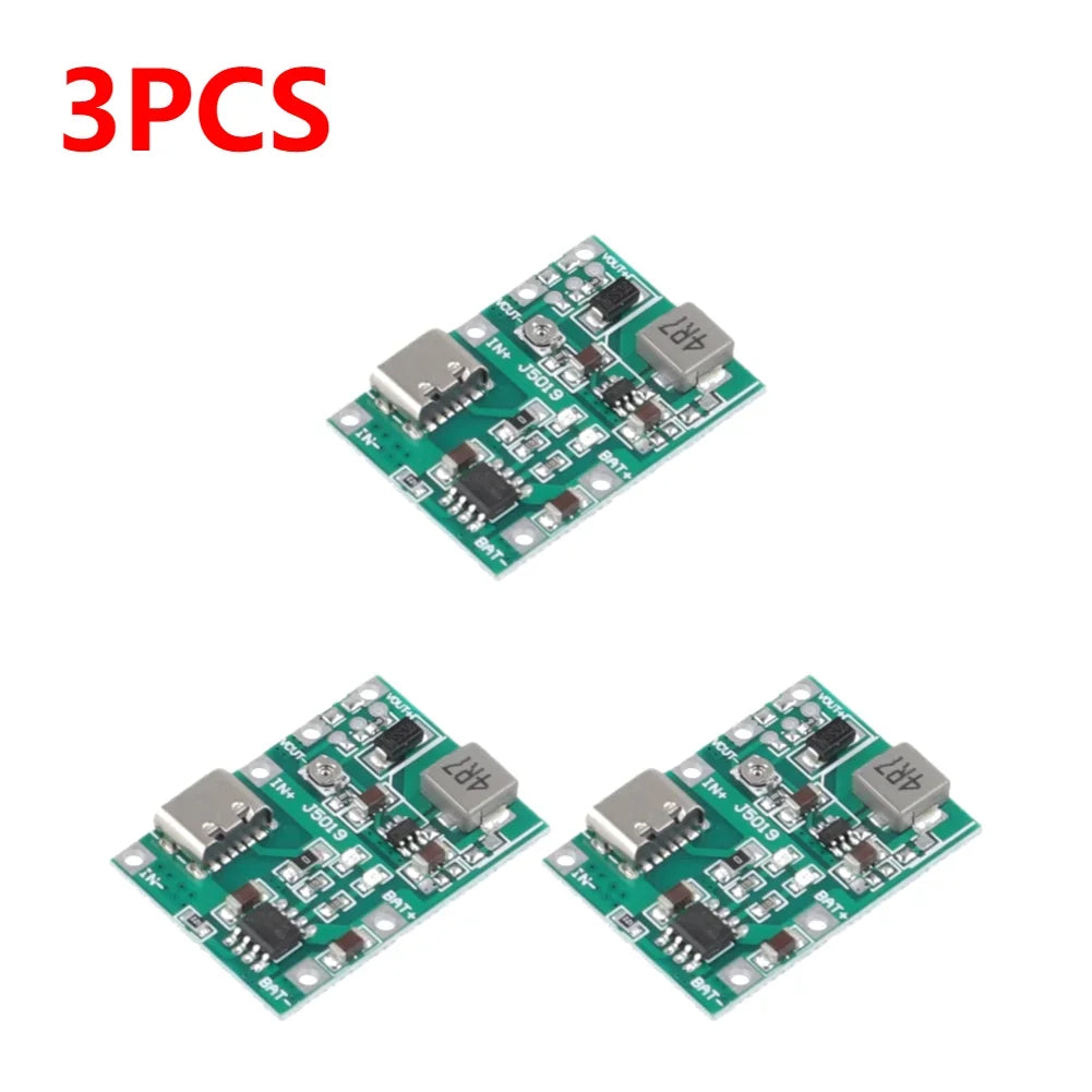 1-10PCS Lithium Li-ion 18650 Battery Charger Board Boost Module Type-C 3.7V 4.2V DC-DC Step Up Boost Module TP4056 DIY Kit Parts