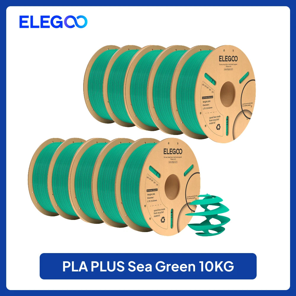 ELEGOO 4KG/5KG/10KG PLA+ Filament 1.75mm 3D PLA for FDM Printer