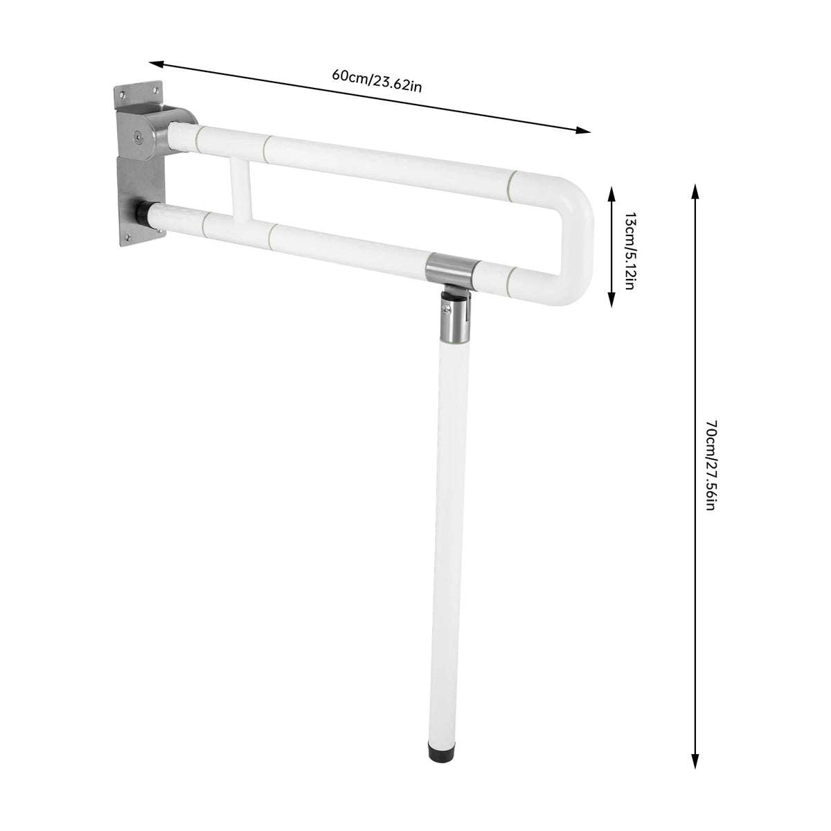 Toilet Grab Bar,Handicap Grab Bars,Foldable Drop down Toilet Rails,Seat Support Aid Assist Rail,Non-slip Toilet Bar
