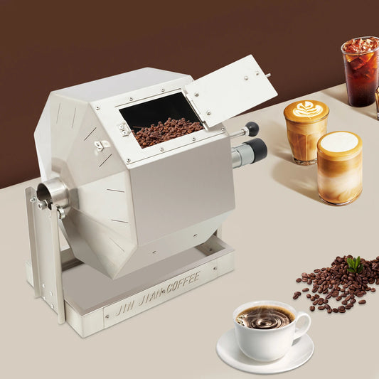 3.83gal Electric Coffee Bean Roaster with Speed Controller Gas Direct Fire Coffee Roaster Machine Stainless Steel Peanut Roaster