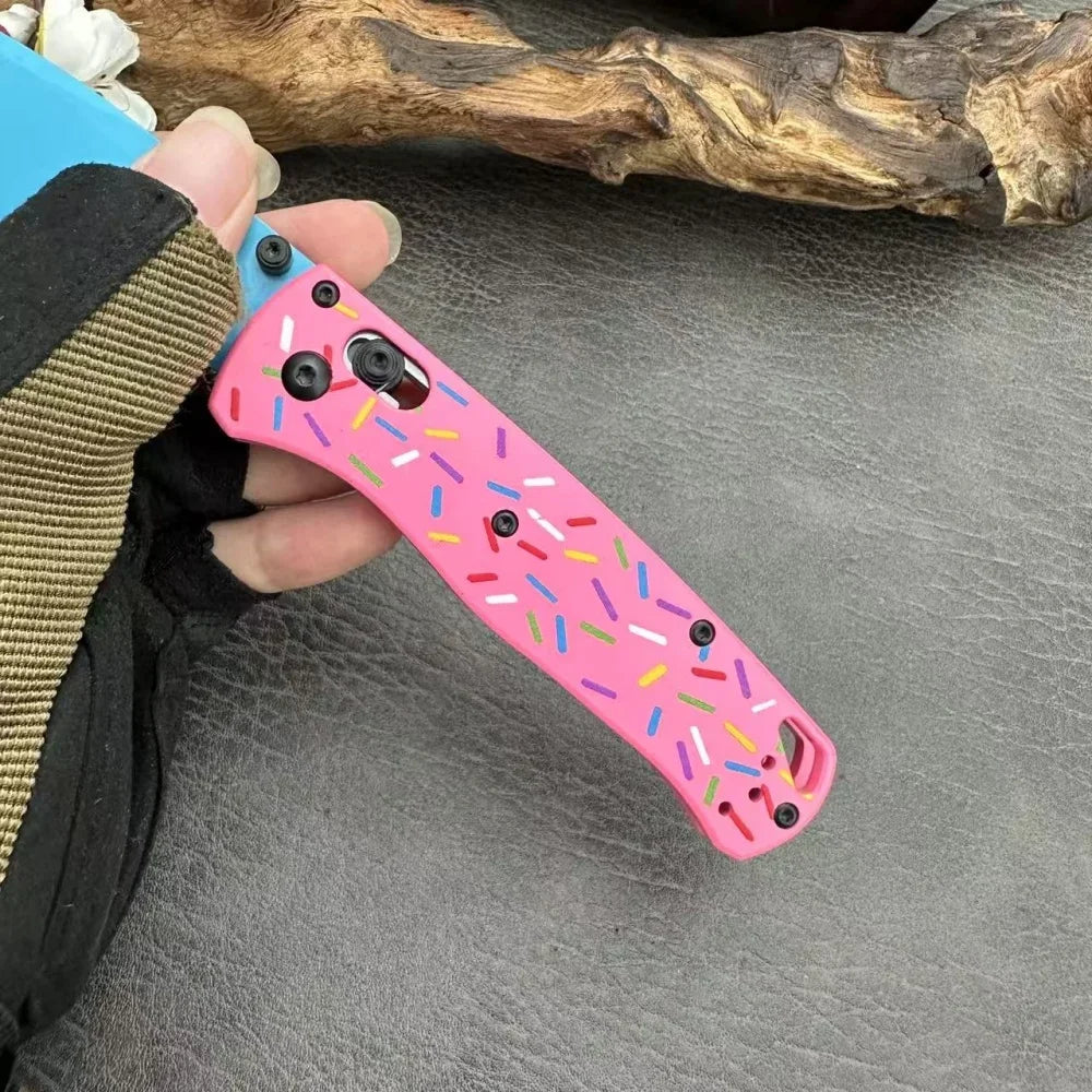 Wilderness Fishing Survival Pocket Knife EDC Multi-functional Cutting Knife Meat Slicer BM 535 Folding Knife G10 Handle D2 Blade