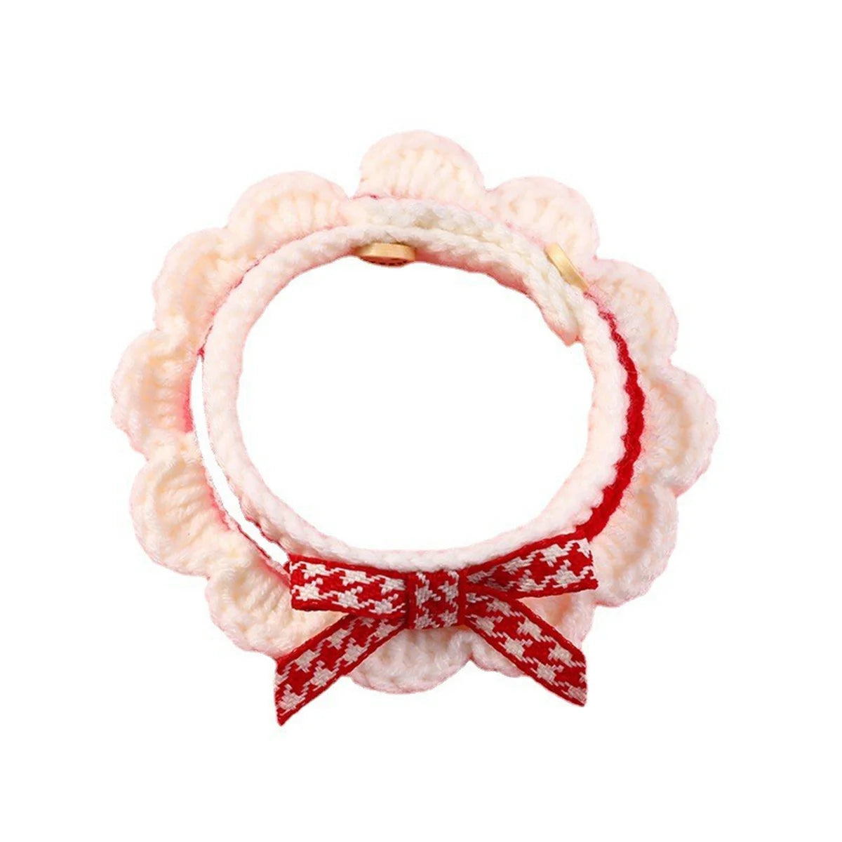 Adorable Hand Knitted Bow Collar For Cats And Dogs