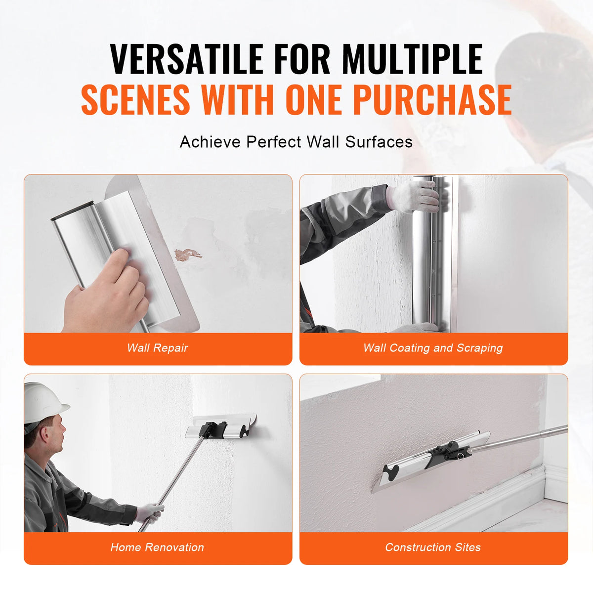 Professional Drywall Skimming Blade Set With Extension Handle