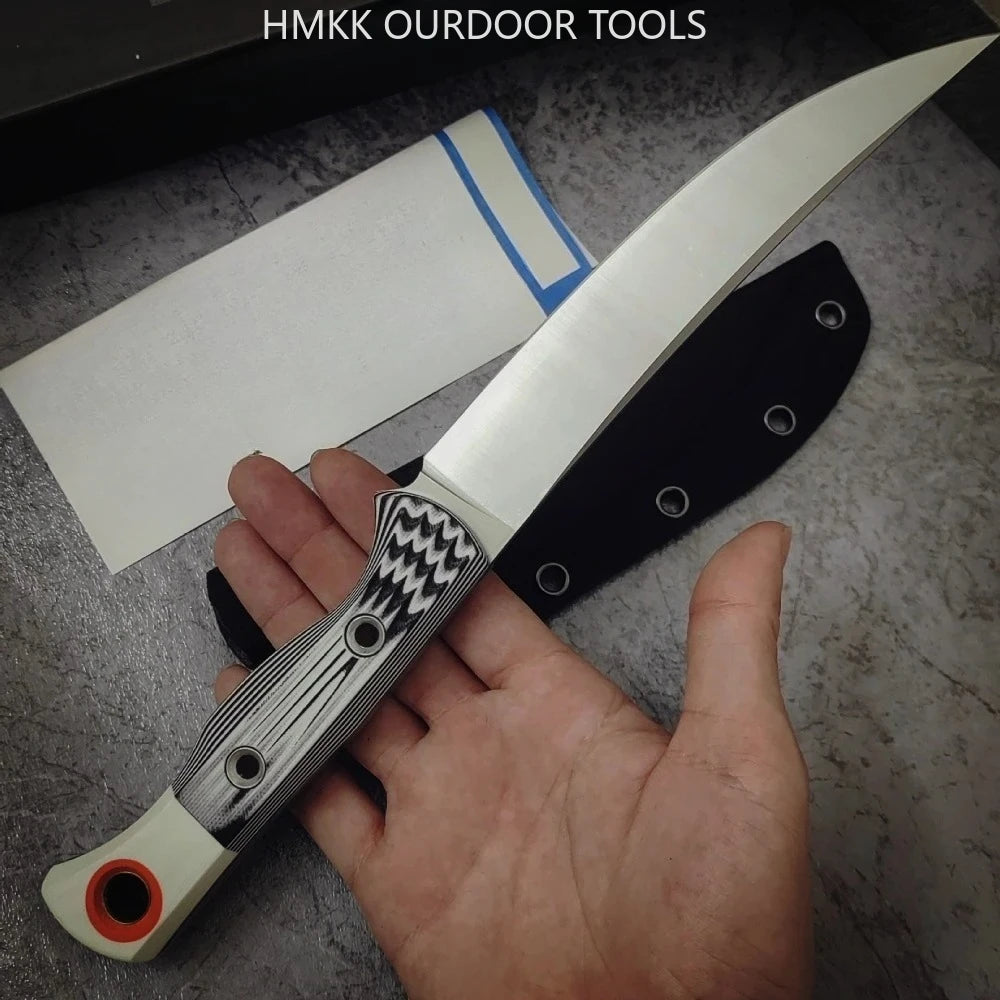 Straight Knife Jungle 15500 Fixed Blade Knife D2 Blade G10 Handle Outdoor Knife EDC Camping Adventure Tool with Sheath Hand Tool