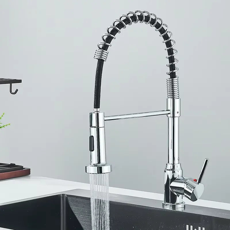 Shinesia Kitchen Pull Down Faucet 304 Stainless Steel Single Handle