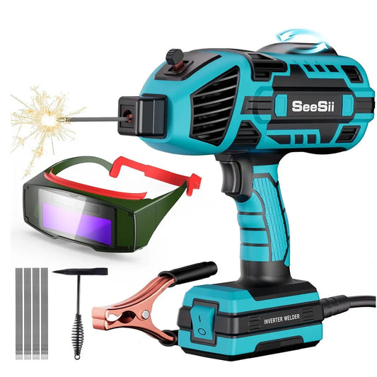 SEESII Electric Welding Machine Handheld Welder Tool Digital Arc Welding Machine 120A Portable Household Weld Equipment