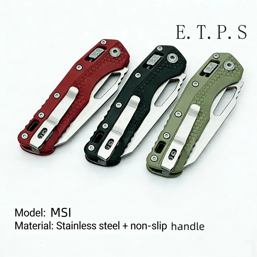MSI RAM-LOK 210T-10PMBK Folding Pocket Knife Lightweight for Outdoor EDC Camping Fishing Hunting Multifunctional Tools