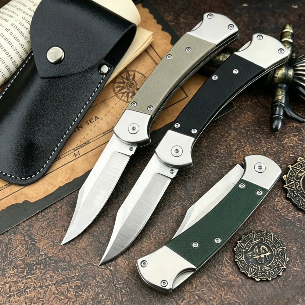 High-quality Folding Knife Featuring A D2 Blade and G10 Handle, Ideal for Adventure, Everyday Cutting, Rescue, and Mountaineering. A Portable Outdoor Jungle Knife Perfect As A Gift
