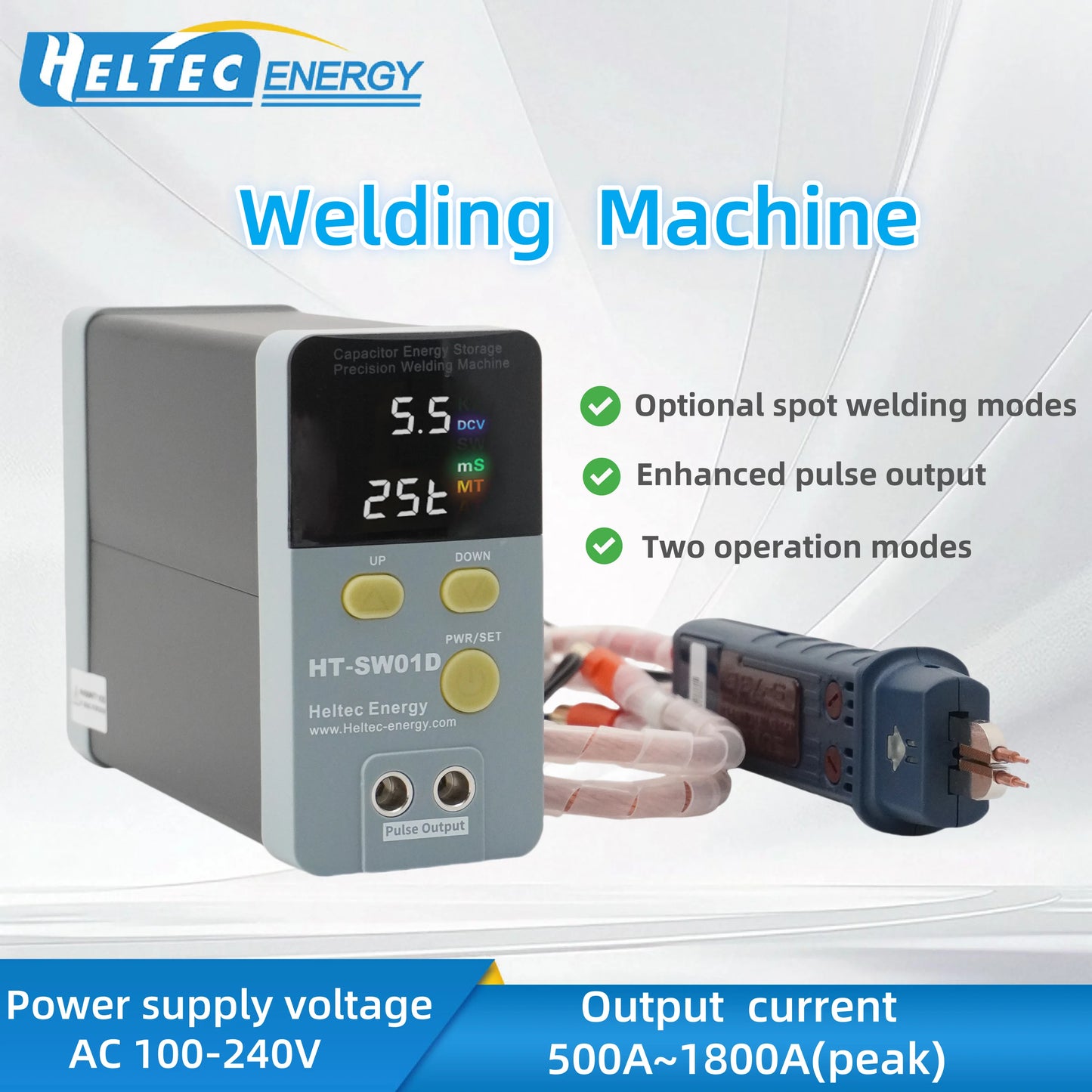 HT-SW01D 12KW Capacitor Energy Storage Pulse Welding Machine/Portable Small /High Current Pulse Spot Welder LED Digital Display
