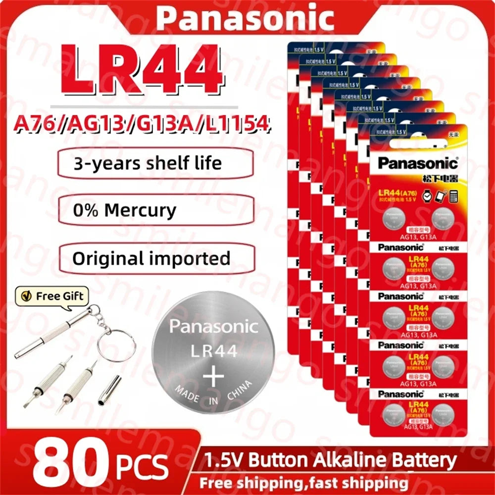 Panasonic 10 To 100pcs Alkaline Button Cell Battery