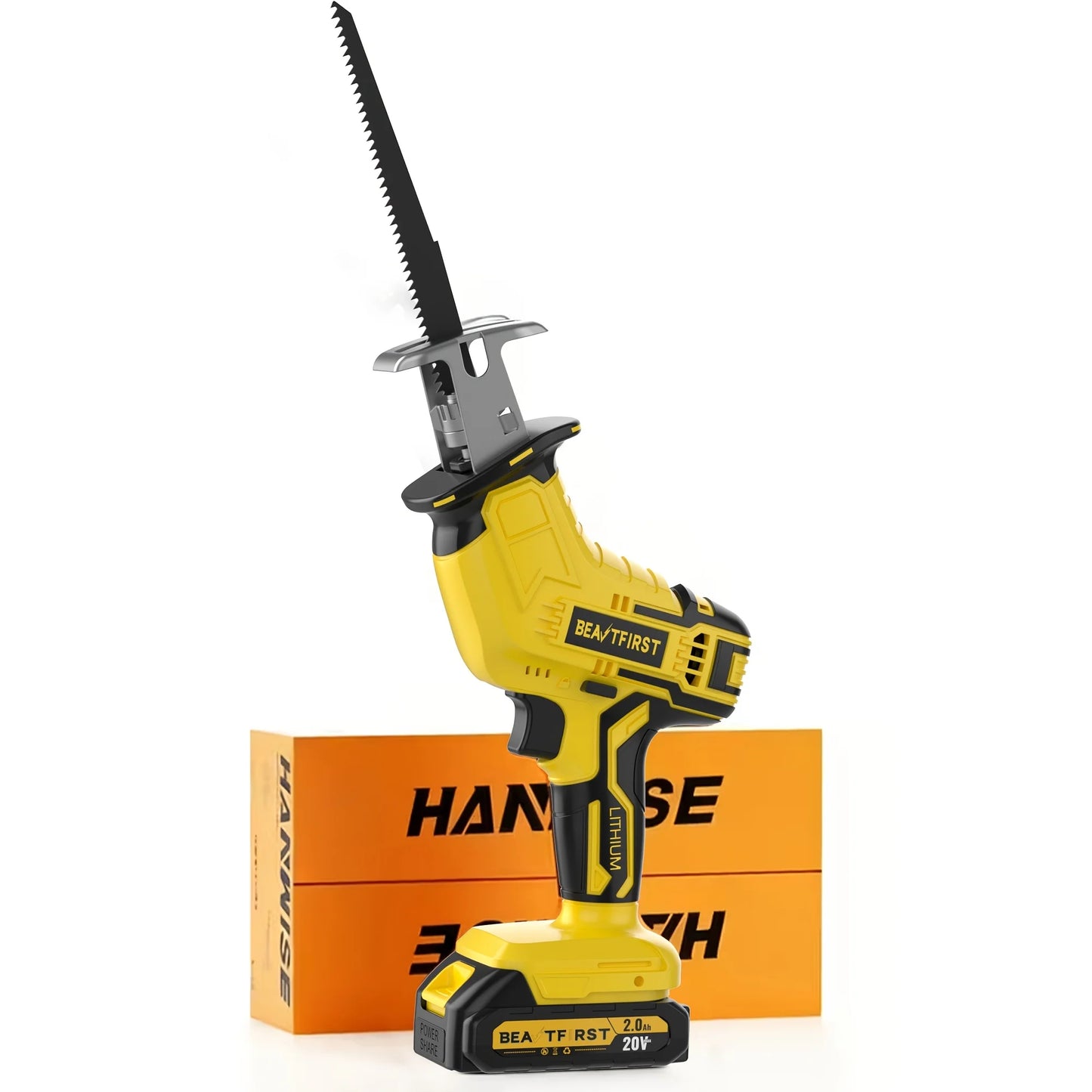 150W Upgraded Brushless Reciprocating Saw — 0-3500 RPM Variable Speed Saw, featuring an SDS Quick-Release Chuck for Fast Bl