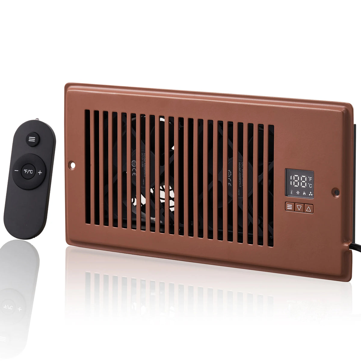SucceBuy Quiet Register Booster Fan With Remote Thermostat Control