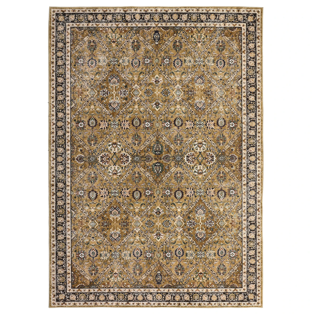 Geometric Polyester Rug, Machine Washable With Stain And Water Resistance