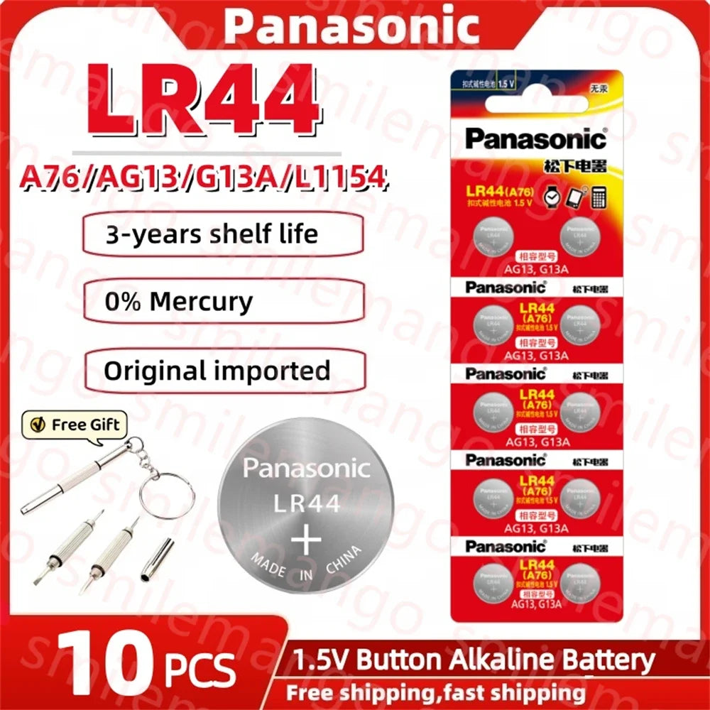 Panasonic 10 To 100pcs Alkaline Button Cell Battery