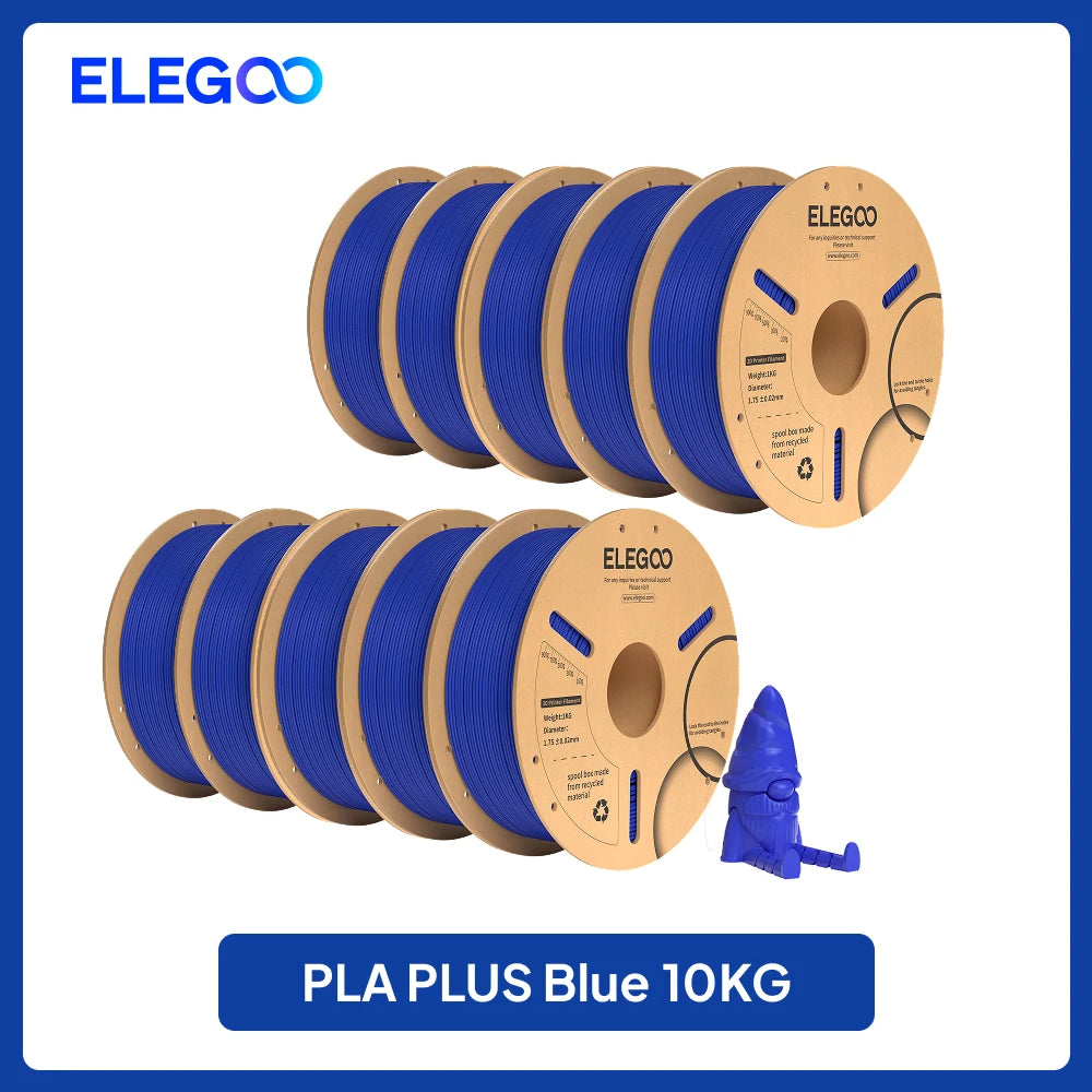 ELEGOO 4KG/5KG/10KG PLA+ Filament 1.75mm 3D PLA for FDM Printer