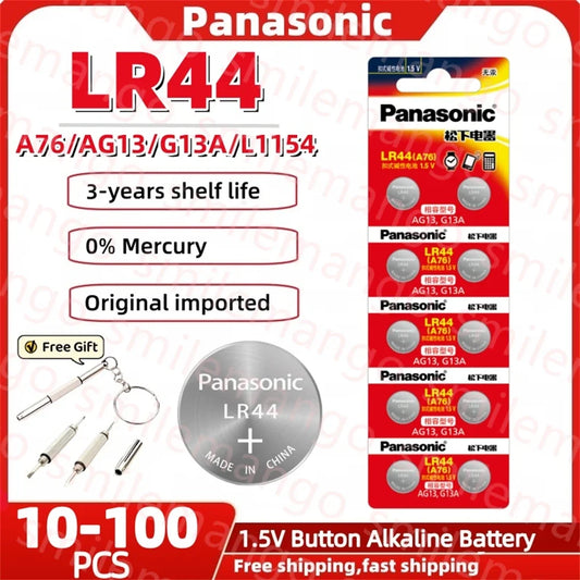 Panasonic 10 To 100pcs Alkaline Button Cell Battery
