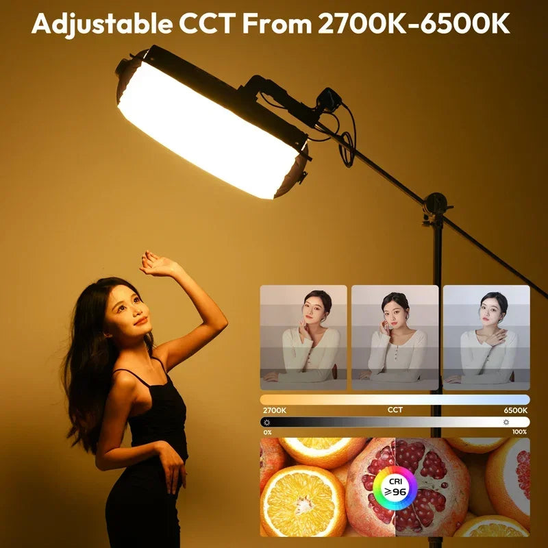 Ulanzi AL60 AL120 68W 136W Inflatable Air Tube Light APP Control LED Light 2700K-6500K Bi-Color Handheld Light for Photography