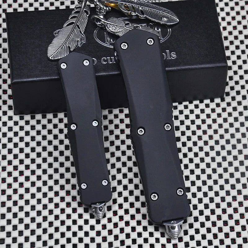 Troo Series Combat Technology Knife Black D2 Blade Self-defense camping Pocket Knives Small/Large A07 EDC Tools