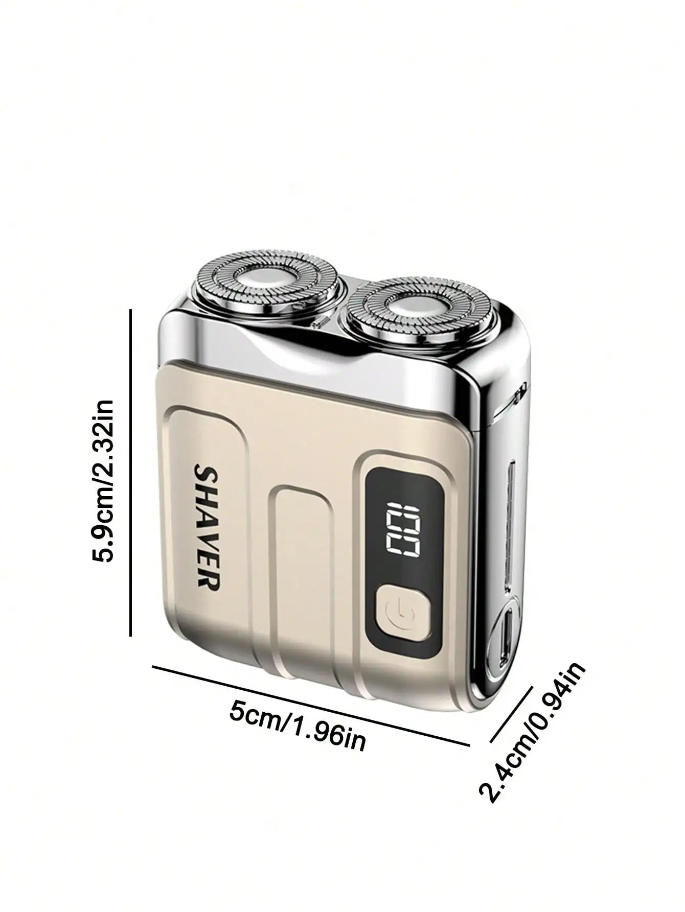 Mini Electric Smart Shaver Household Car Shaver Digital Display Dual Blade Rechargeable Shaver Powerful Beard Trimmer Tool, Father's Day